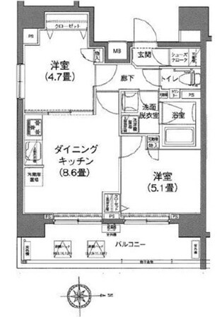 アイル秋葉原ノースドゥーエの物件間取画像